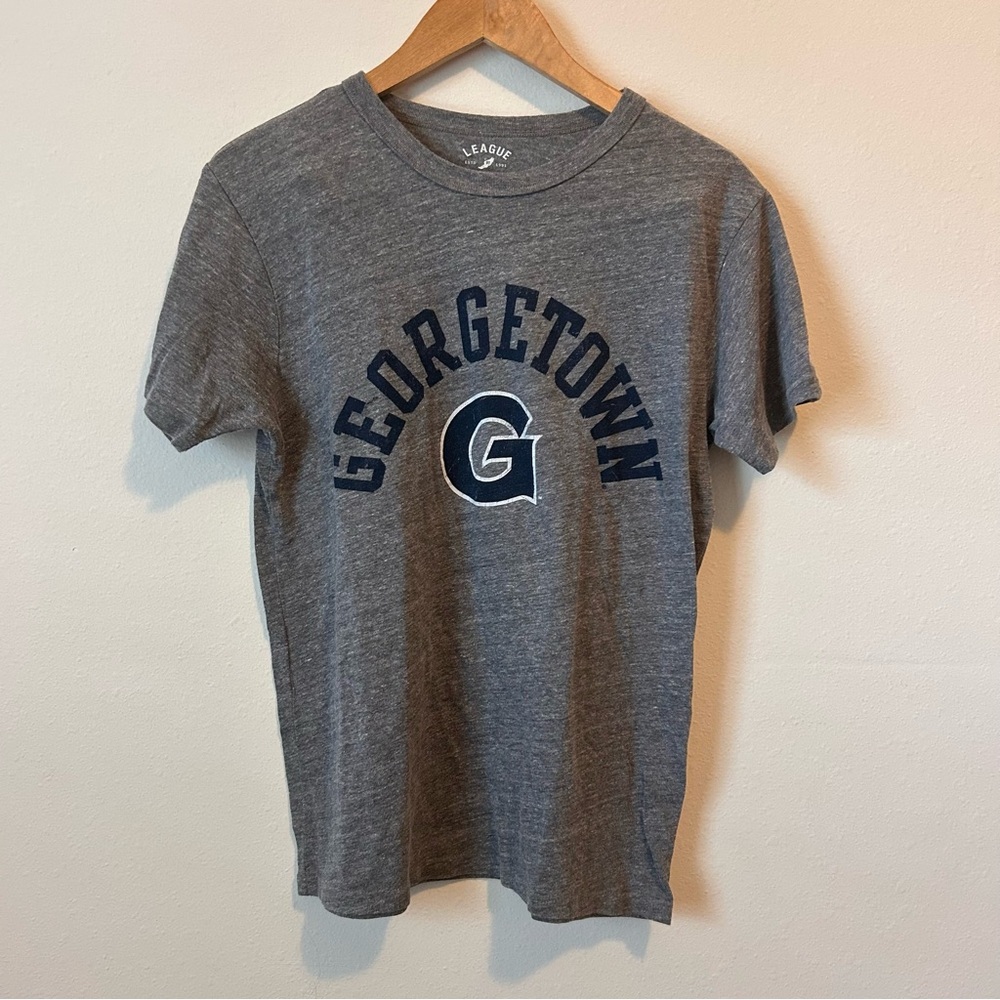 Georgetown Women’s Small Gray Graphic Short Sleeves Crewneck Tee